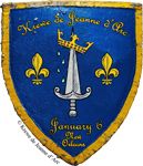 Krewe de Jeanne d'Arc logo, old shield version