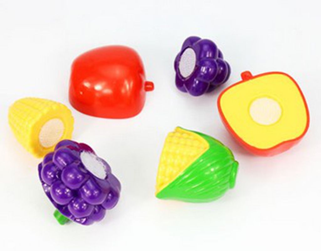 Pretend Play Food Cutable Velcro Sliceable Realistic Fruit Kitchen Kit