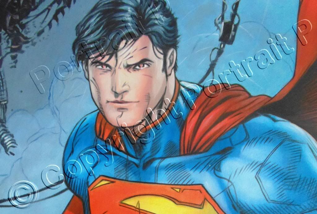 Superman Oil Painting HandPainted Signed DC Comics Art on Canvas NOT a