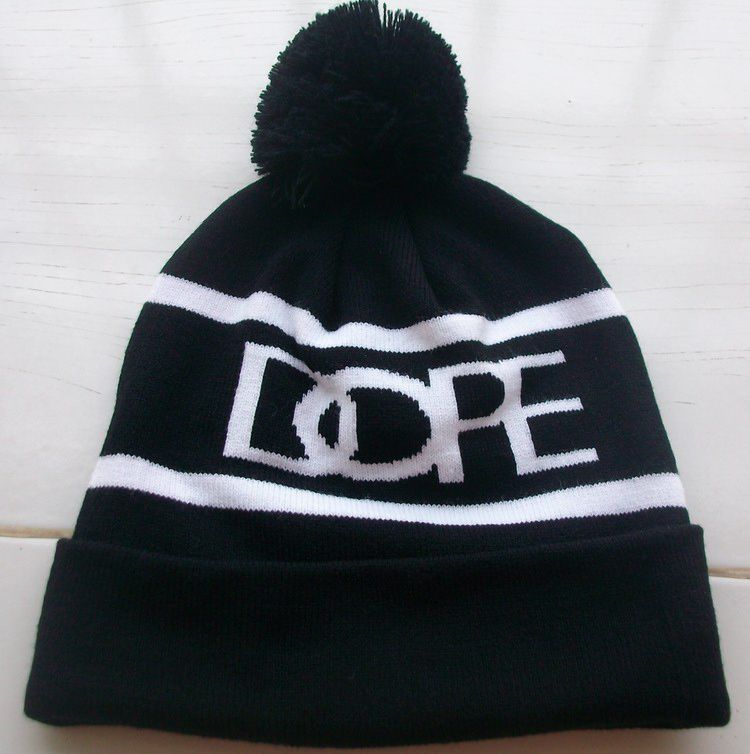 dope Dope  White Wool  Hop beanie Winter Autumn Beanie 039 Knit  Men hats s Cotton and Hip