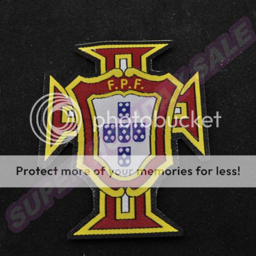 Soccer Football Souvenir Portugal Badge Applique Iron on Embroidered Patch Emble