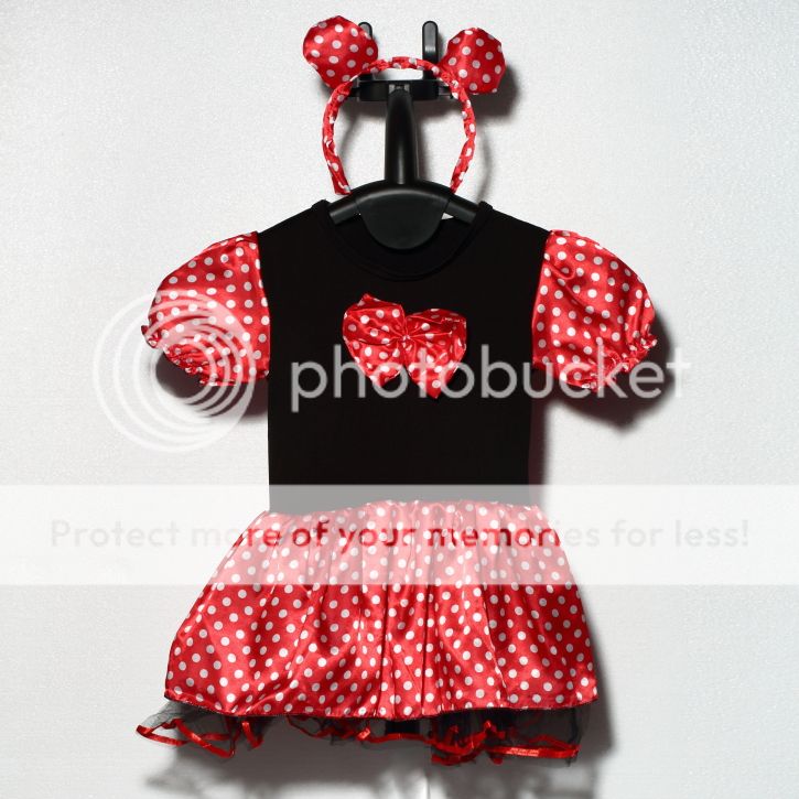 Halloween Xmas Polka Dots Minnie Mouse Baby Girl Fancy Party Costume Dress BR