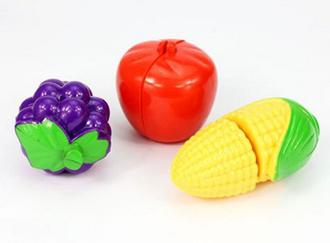 Pretend Play Food Cutable Velcro Sliceable Realistic Vegetables Fruit Kitchen